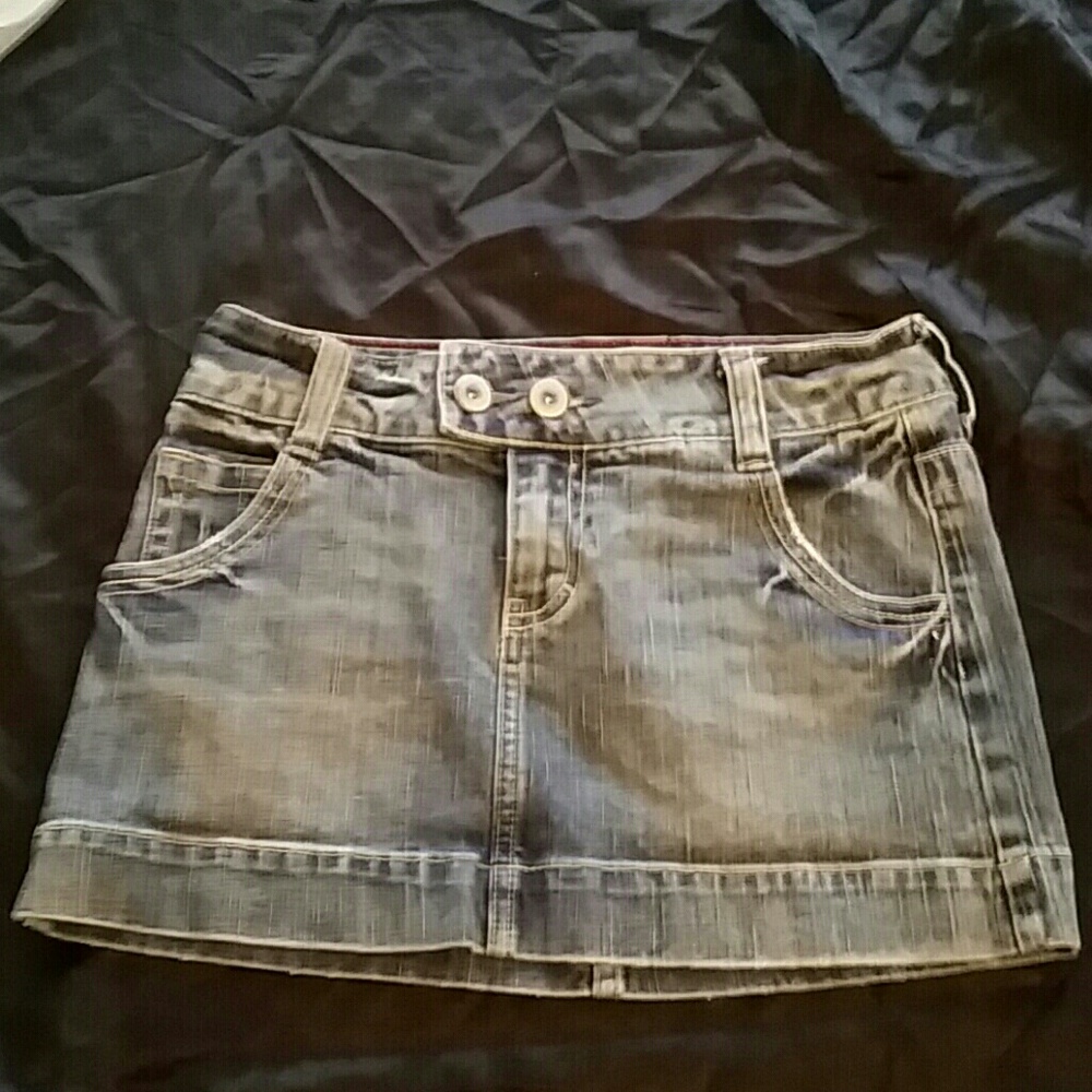 American Eagle denim jean mini skirt size 2
